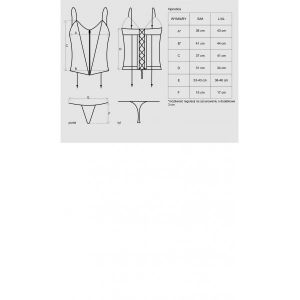 Hipnotica gorset i stringi czarne L/XL