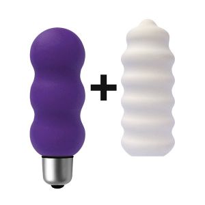 Joystick micro-set Gyro (fiolet/biel)